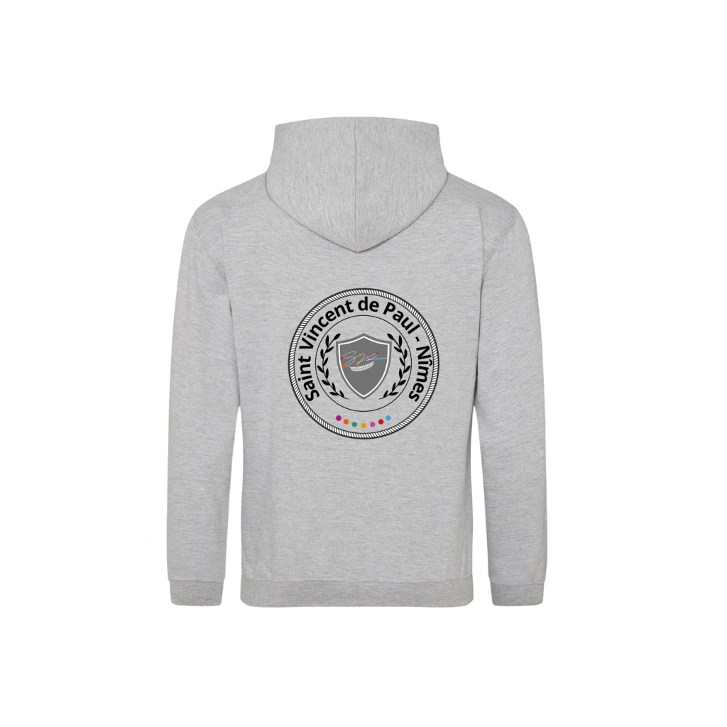 Sweat à capuche gris
