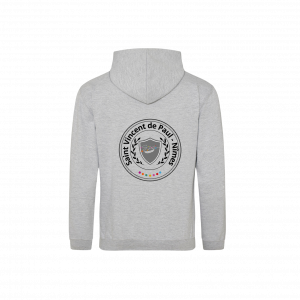 Sweat à capuche gris