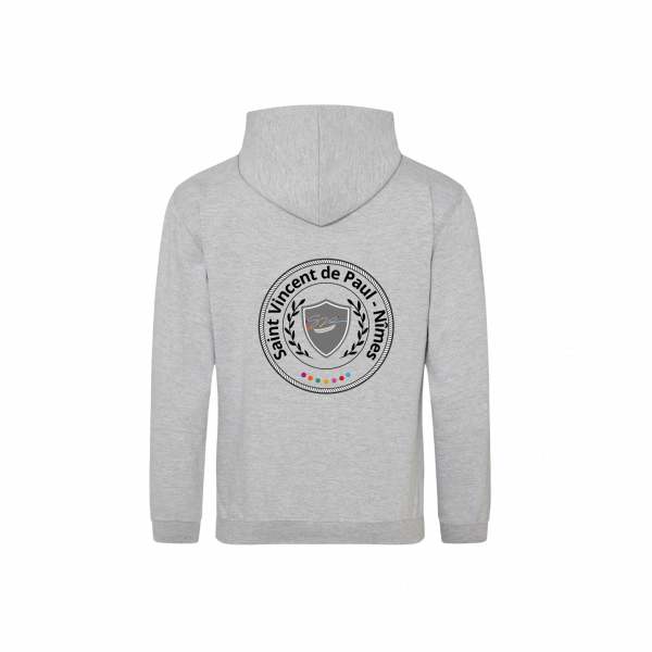 Sweat à capuche gris