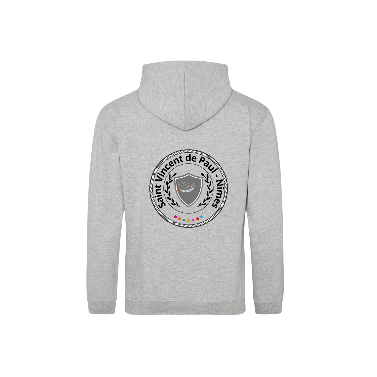 Sweat à capuche gris