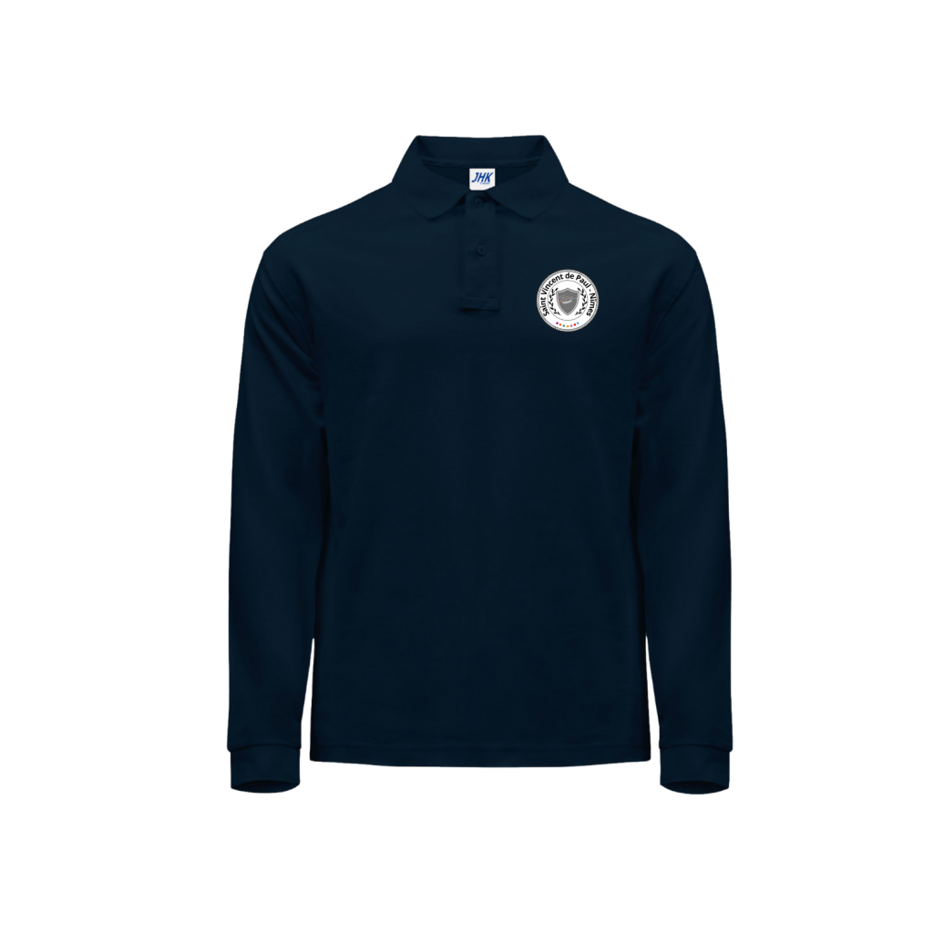Polo bleu marine – Manches longues